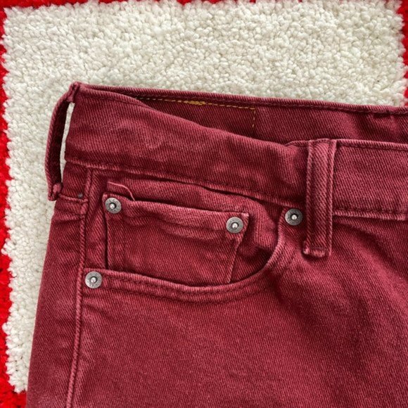 Men's Levi's 511 Classic Straight Leg Red  White Tab Premium Denim Jeans - Picture 3 of 10